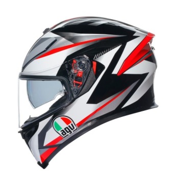 AGV K-5 S Plasma Белый/Черный/Красный Мотоциклетный шлем
