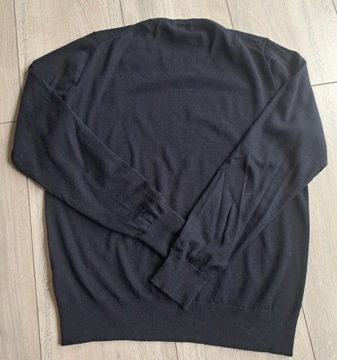 Uniqlo sweter granat 100% wełna L crew neck