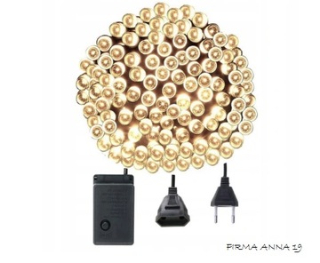 LAMPKI CHOINKOWE 500 LED CIEPŁY BIAŁY