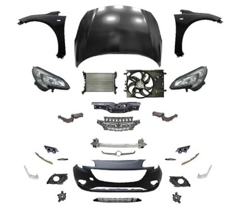 CORSA E 15- PRZÓD ZDERZAK MASKA PAS BŁOTNIK LAMPA