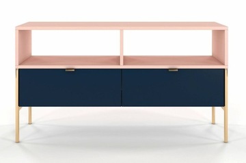 Stolik komoda RTV skandynawska Polka Blue Pink