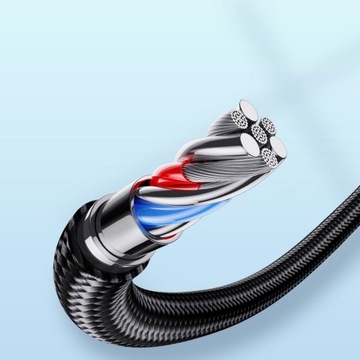 Кабель USB type-C type-C 3A 3m QC 3.0 LED БЫСТРАЯ ЗАРЯДКА Быстрая зарядка