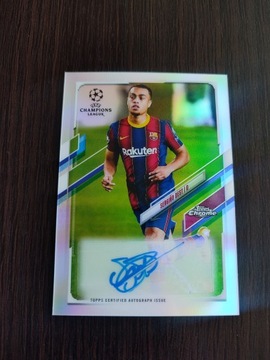 Sergino Dest autograf auto Topss Chrome FC Barcelona