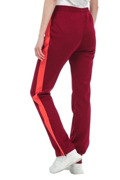 Spodnie damskie dresowe FILA NERY TRACK sportowe lampasy czerwone r. M
