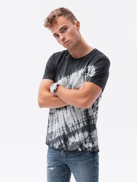 T-shirt męski bawełniany TIE DIY S1617 grafit XXL