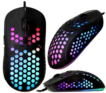 MYSZ myszka GAMINGOWA DLA GRACZY RGB LED 6400 DPI