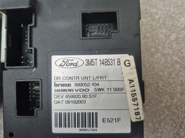 FORD C-MAX 1 I 03-10 MOTOREK MODUL OKNO LEVÝ PŘEDNÍ 3M5T14B531BE