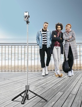 SELFIE-STICK SELFIESHOW 180CM KIJEK DO SELFIE TRIPOD GIMBAL 360° STOJAK