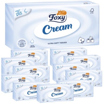 Chusteczki Foxy Cream Ultra miękkie DUŻY PAKIET