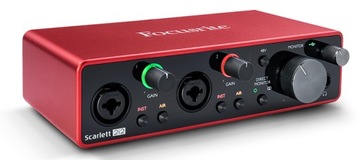 FOCUSRITE SCARLETT 2i2 АУДИО ИНТЕРФЕЙС USB 3-ГО ПОКОЛЕНИЯ ЗВУКОВАЯ КАРТА USB