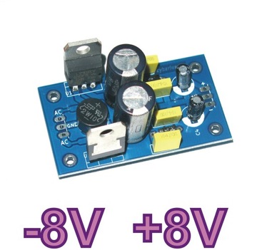 ZASILACZ SYMETRYCZNY dwu napięciowy DIY, -8V i +8V