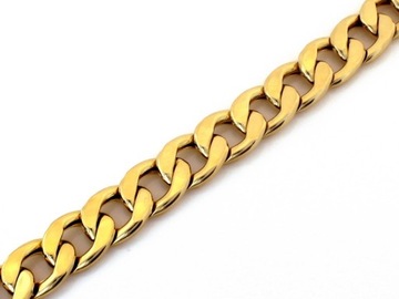 Złota bransoletka gruba 585 klasyczna masywna pancerka męska 22 cm prezent