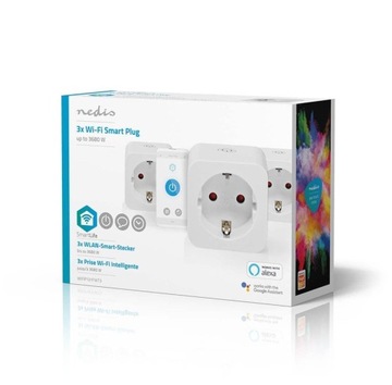Zestaw 3x Gniazdko Nedis WiFi Smart Life 16A Home