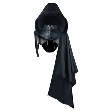 Czarna peleryna peleryna Unisex świąteczna