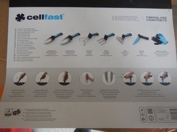 Набор из 6 садовых инструментов и перчаток Cellfast.