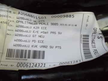 Mercedes C klasė 206 W206 priekinis bamperis, komplektinis, kamera, baltas 9885 A2068801501 – nuotrauka 10