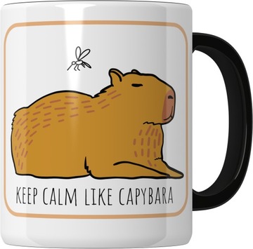 Kubek KAPIBARA na prezent DO PRACY KEEP CALM MEM