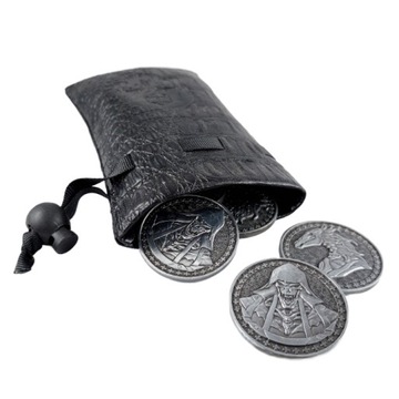 JEŹDŹCY APOKALIPSY - ŚMIERĆ SREBRNA METALOWA MONETA 1 SZT LARP RPG