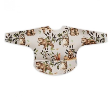 BABYSTEPS Śliniak fartuszek z rękawkami Bear Light