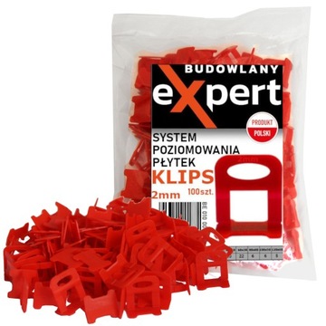 SYSTEM POZIOMOWANIA PŁYTEK KLIPS 2 mm x 100 SZT.