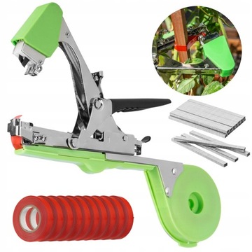 САДОВЫЙ НАБОР УСТРОЙСТВО ДЛЯ ПОДВЯЗКИ РАСТЕНИЙ 25М + ЛЕНТА 10 ШТ. СКОБЫ