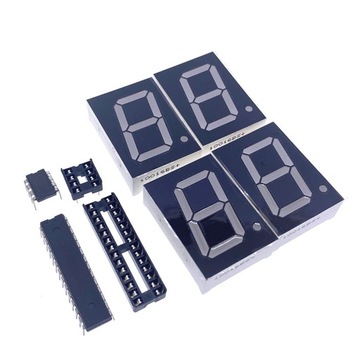 Часы с большими синими светодиодными цифрами, термометр, будильник, набор для самостоятельного изготовления.