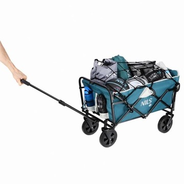 NILS CAMP ЗЕЛЕНО-СЕРЫЙ СКЛАДНОЙ ТУРИСТИЧЕСКИЙ ПРИЦЕП 125л NC1606