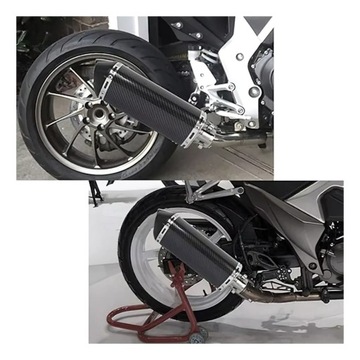 ГЛУШИТЕЛЬ МОТОЦИКЛА УНИВЕРСАЛЬНАЯ НАКЛЕЙКА УГЛЕРОДНО-ТИТАНОВЫЙ Насадка на выхлопную систему XGETOP