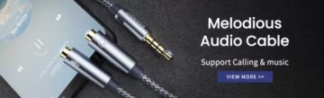 Адаптер Essager, дополнительный разветвитель mini-jack 3,5 мм.