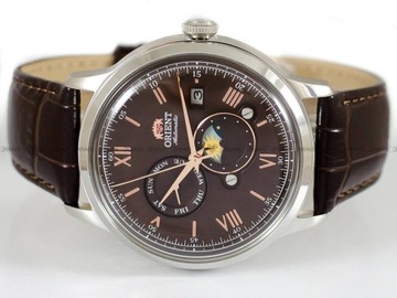 Zegarek Męski Orient Automatic Bambino Sun and Moon RA-AK0804Y10B