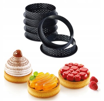 ФОРМЫ ДЛЯ ВЫПЕЧКИ ТАРТАЛЛЕЙ, 6 ШТ, С ПЕРФОРИРОВАННЫМ КРОМКОМ ДЛЯ ПИРОЖКОВ 8 СМ