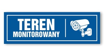 Tabliczka Teren Monitorowany Kamera | Druk UV | 30x10cm | PCV 3mm