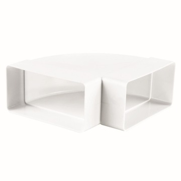 Kolano poziome 204X60 mm, 90 st., białe VENTS