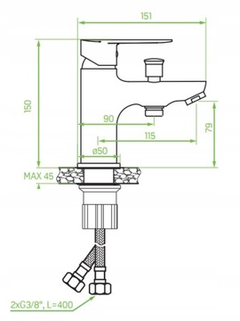 APPIA CHROME Смеситель для ванны