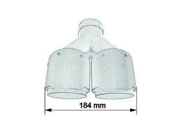 Двойной наконечник глушителя 89 мм, вход 63,5 мм