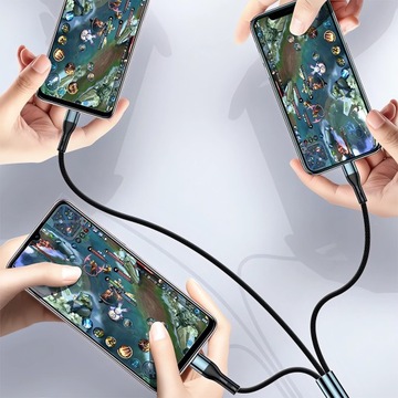 УНИВЕРСАЛЬНЫЙ КАБЕЛЬ USB 3В1 LIGHTNING MICRO-USB USB C 120СМ ДЛЯ IPHONE