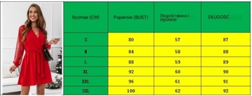 Elegancka klasyczna sukienka z seksownym dekoltem i tiulowymi rękawamiS-3XL