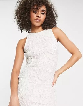A STAR IS BORN sukienka tiulowa cekinowa biała maxi suknia ślubna 42 XL 14