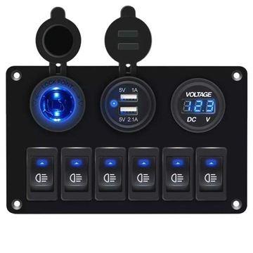 ROZDZIELNIA JACHTOWA Z WOLTOMIERZEM I USB- 04872