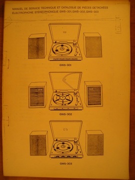 Instrukcja serwisowa gramofonów GWS-301- GWS-303