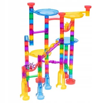 Marble Run Giant Ball Track Race 130 элементов Стеклянные шарики диаметром 1,5 см