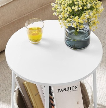 Stolik okrągły z koszem