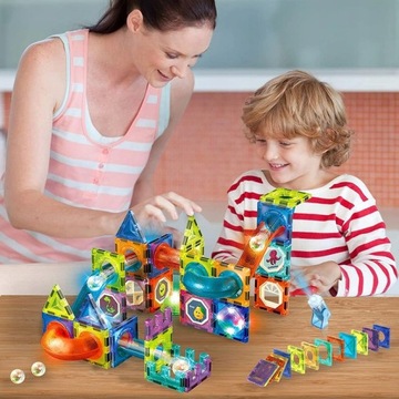 KLOCKI MAGNETYCZNE ŚWIECĄCY TOR KULKOWY PANELE