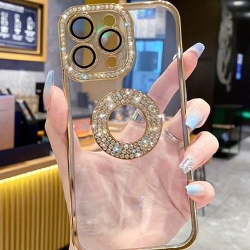 Sztuczny Diament Ochronne Etui Na Telefon IPhone Z Serii 14-15