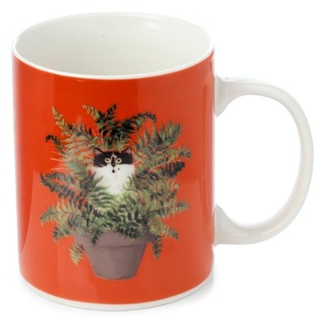 Kim Haskins Kubek z Porcelany Kot w doniczce