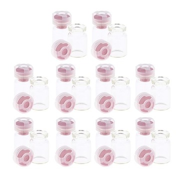 20 SZTUK Małe Mini Przezroczyste Słoiki Little Pink