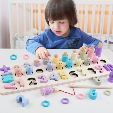 Тренировка МОЗГА Деревянная Монтессори учимся считать