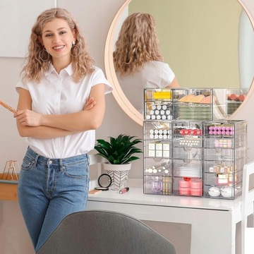 ORGANIZER NA BIURKO WIELOFUNKCYJNY PRZYBORNIK BIUROWY POJEMNIK NA TOALETKĘ