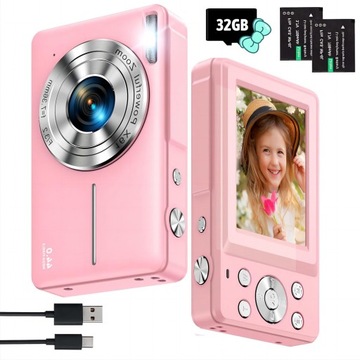 APARAT CYFROWY HD 16X Z FUNKCJĄ KAMERY INTERNETOWEJ 32GB RÓŻOWY