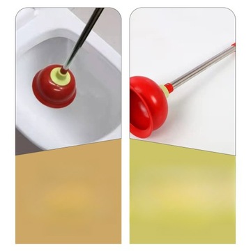 TŁOK SSĄCY DO CZYSZCZENIA MUSZUŁKI TOALETOWEJ CZERWONY UCHWYT NARZĘDZIA DO ODPROWADZANIA ŻYWICA